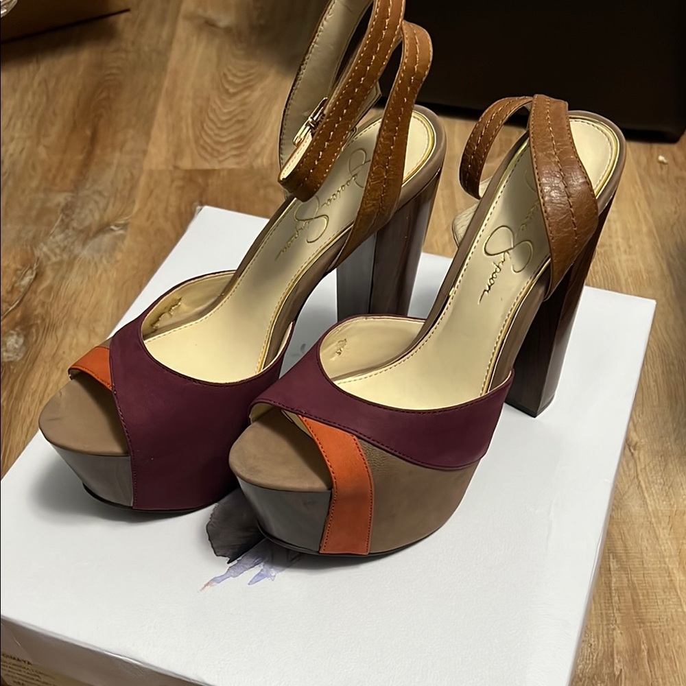 Jessica Simpson Women’s Dress maya Platform Wedge Heels Pimps Shoes US 8  Mint